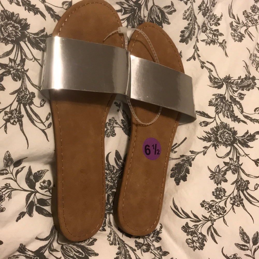 Silver slide in sandals